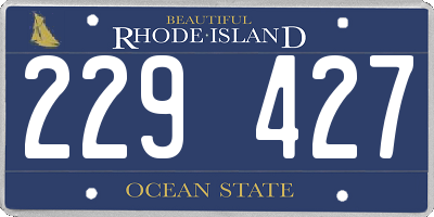 RI license plate 229427