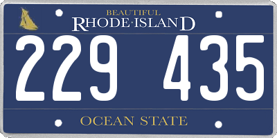 RI license plate 229435