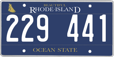 RI license plate 229441