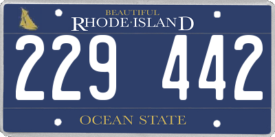RI license plate 229442