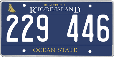 RI license plate 229446