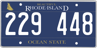 RI license plate 229448