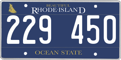 RI license plate 229450