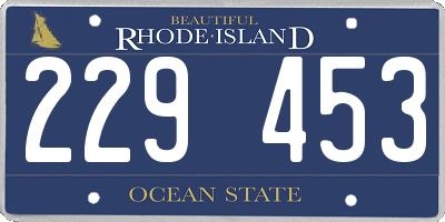 RI license plate 229453