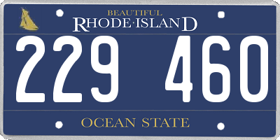 RI license plate 229460