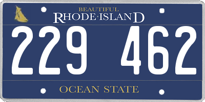 RI license plate 229462