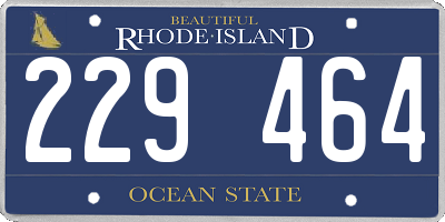 RI license plate 229464