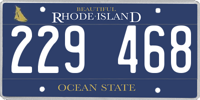 RI license plate 229468