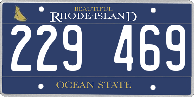 RI license plate 229469