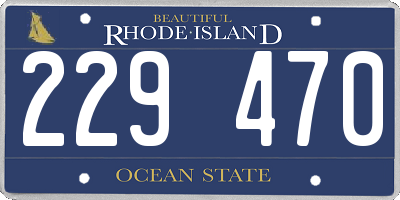 RI license plate 229470