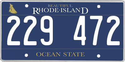 RI license plate 229472
