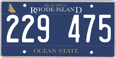 RI license plate 229475