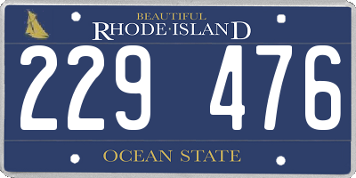 RI license plate 229476