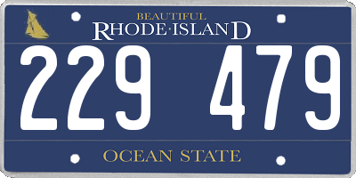 RI license plate 229479