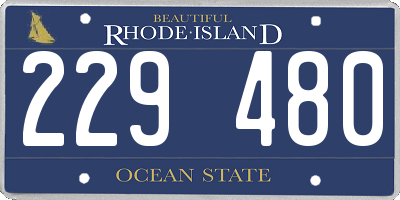 RI license plate 229480