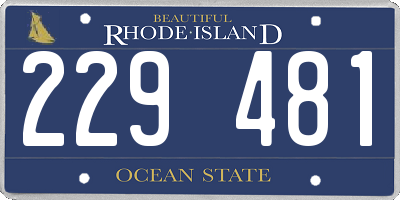 RI license plate 229481