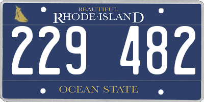 RI license plate 229482