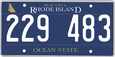 RI license plate 229483