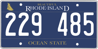 RI license plate 229485