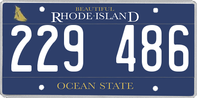 RI license plate 229486