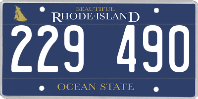RI license plate 229490