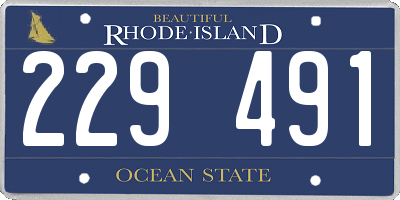 RI license plate 229491