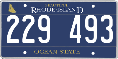 RI license plate 229493