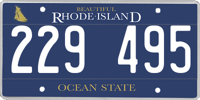 RI license plate 229495