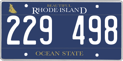RI license plate 229498