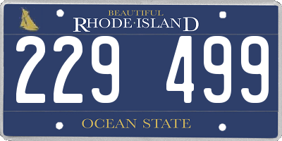 RI license plate 229499