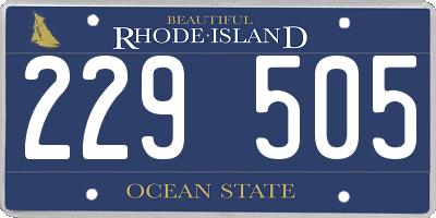 RI license plate 229505