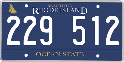 RI license plate 229512