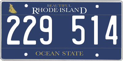 RI license plate 229514