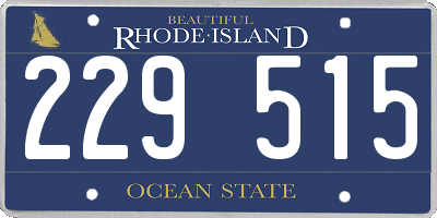 RI license plate 229515