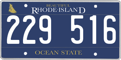 RI license plate 229516