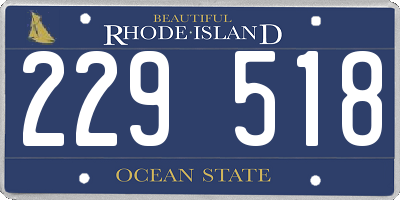 RI license plate 229518