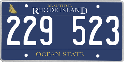 RI license plate 229523