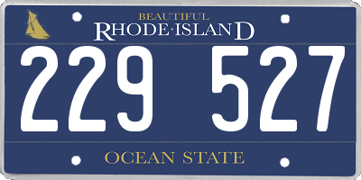 RI license plate 229527