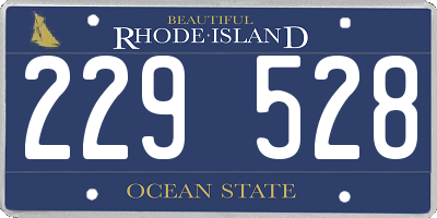RI license plate 229528