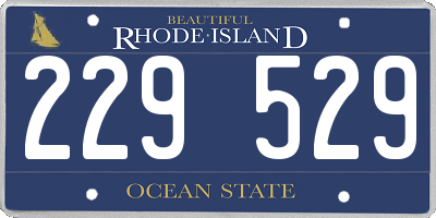 RI license plate 229529