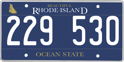 RI license plate 229530