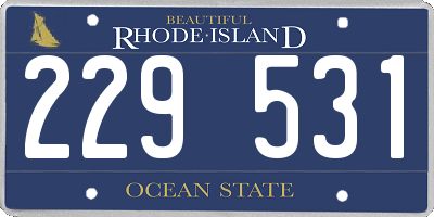 RI license plate 229531