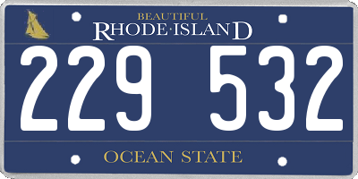 RI license plate 229532