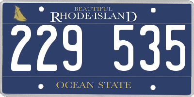 RI license plate 229535