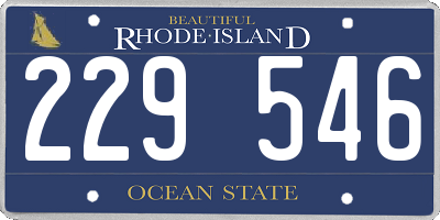RI license plate 229546