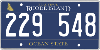 RI license plate 229548
