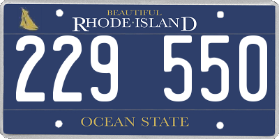 RI license plate 229550