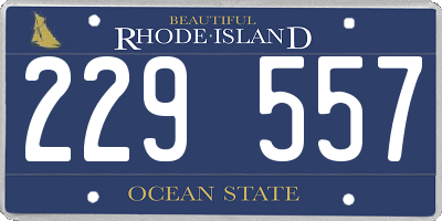 RI license plate 229557
