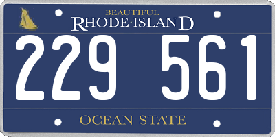 RI license plate 229561