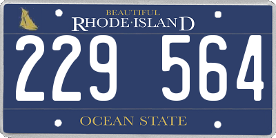 RI license plate 229564